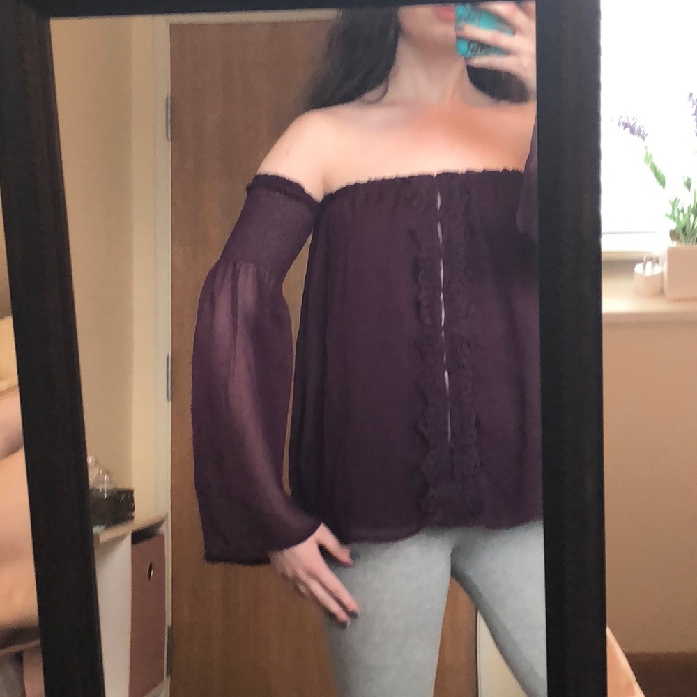 Charlotte Russe purple long sleeve shirt